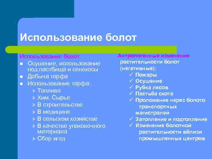 Использование болот. Как болота используются человеком. Как человек использует болота. Болота использования в хозяйственной. Хозяйственное использование болот.