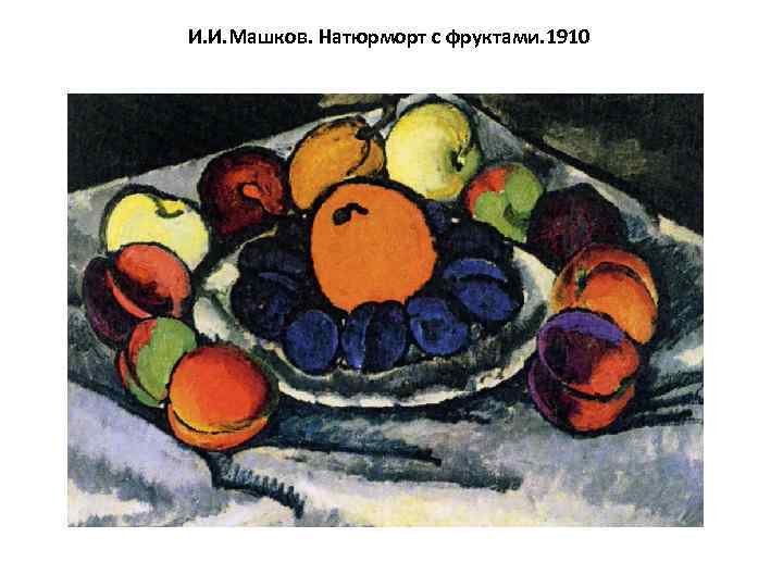 И. И. Машков. Натюрморт с фруктами. 1910 