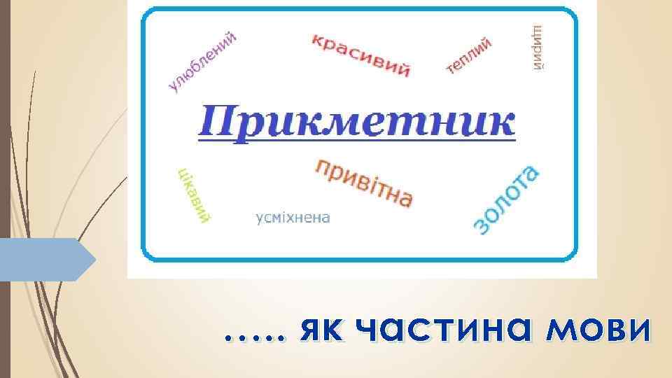 …. . як частина мови 