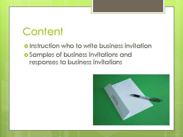 Content Instruction who to write business invitation Samples of business invitations and responses to