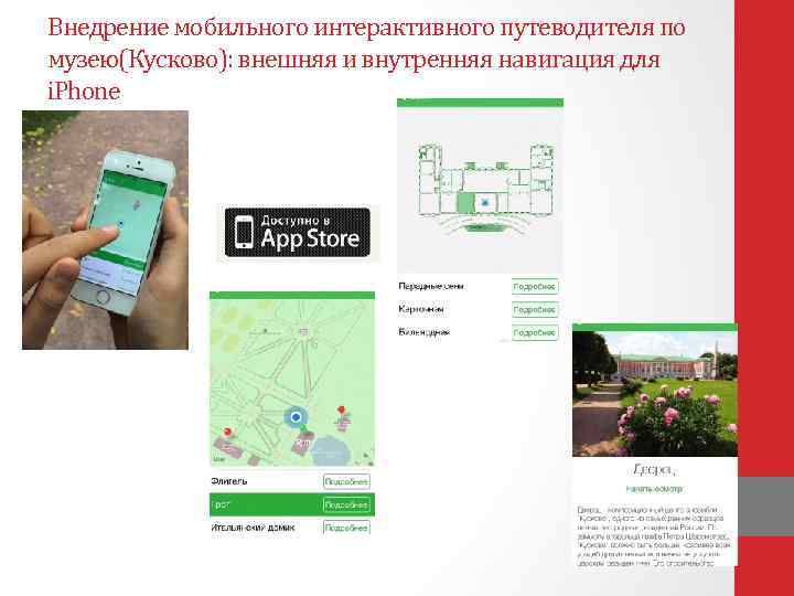 Внедрение мобильного интерактивного путеводителя по музею(Кусково): внешняя и внутренняя навигация для i. Phone 