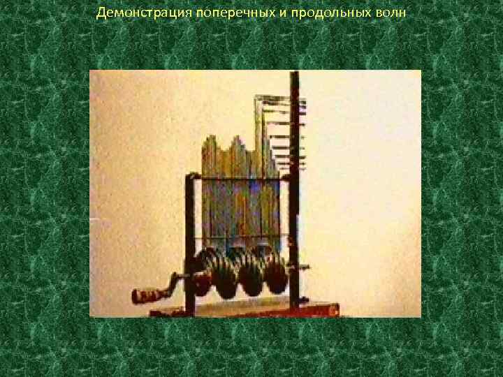 Демонстрация поперечных и продольных волн 