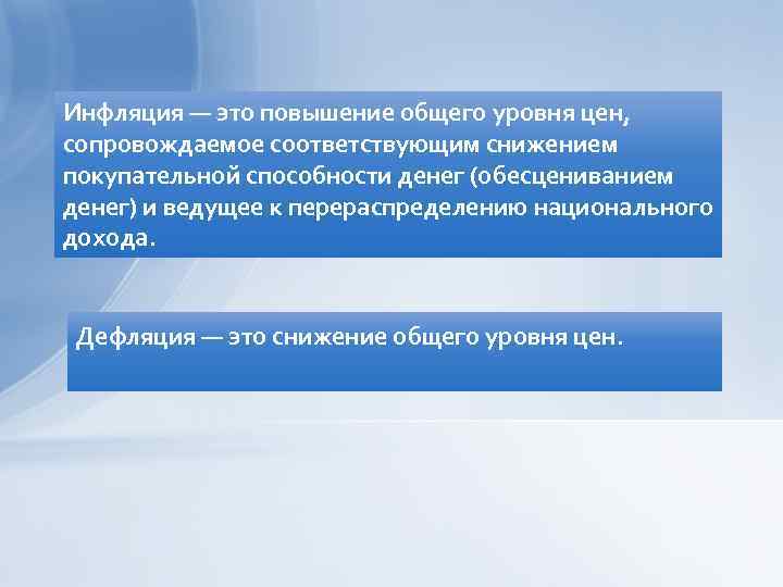 Инфляция — это повышение общего уровня цен, сопровождаемое соответствующим снижением покупательной способности денег (обесцениванием