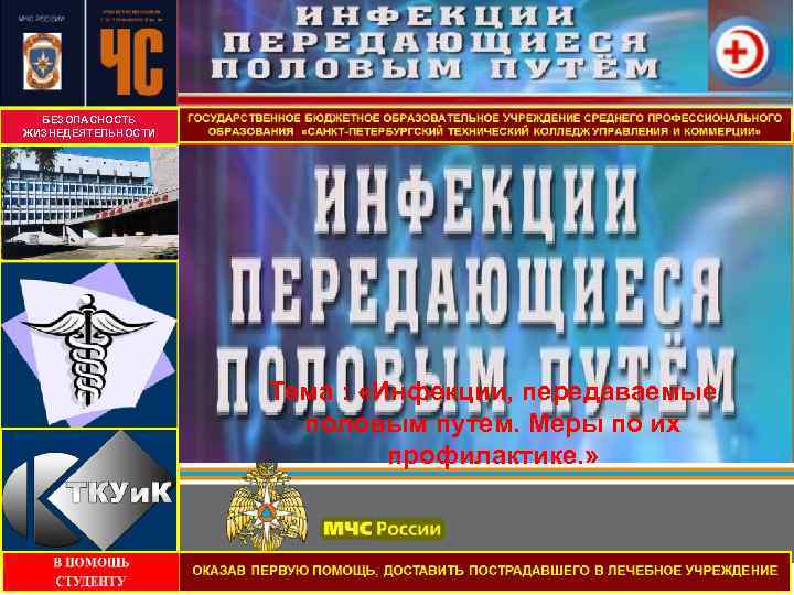 БЕЗОПАСНОСТЬ ЖИЗНЕДЕЯТЕЛЬНОСТИ Тема : «Инфекции, передаваемые половым путем. Меры по их профилактике. » 
