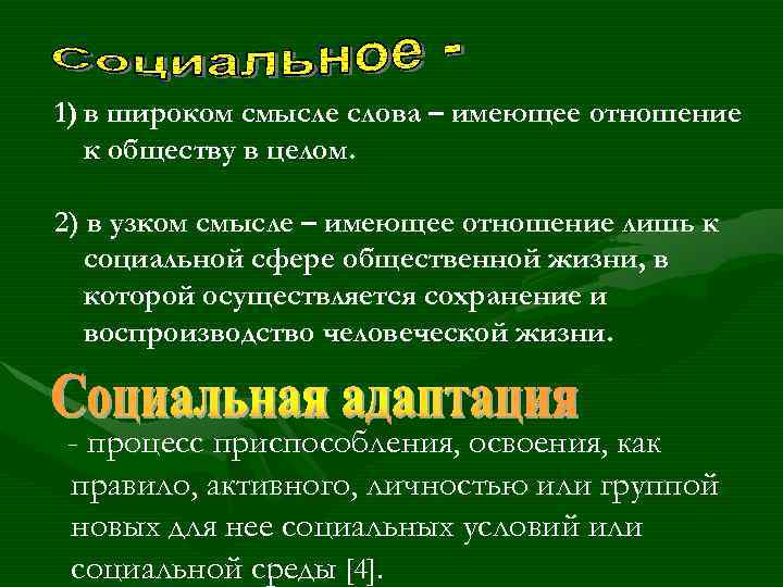 1) в широком смысле слова – имеющее отношение к обществу в целом. 2) в