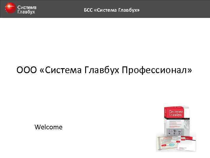 БСС «Система Главбух» ООО «Система Главбух Профессионал» Welcome 