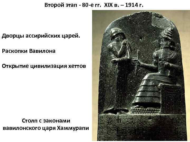 Второй этап - 80 -е гг. XIX в. – 1914 г. Дворцы ассирийских царей.