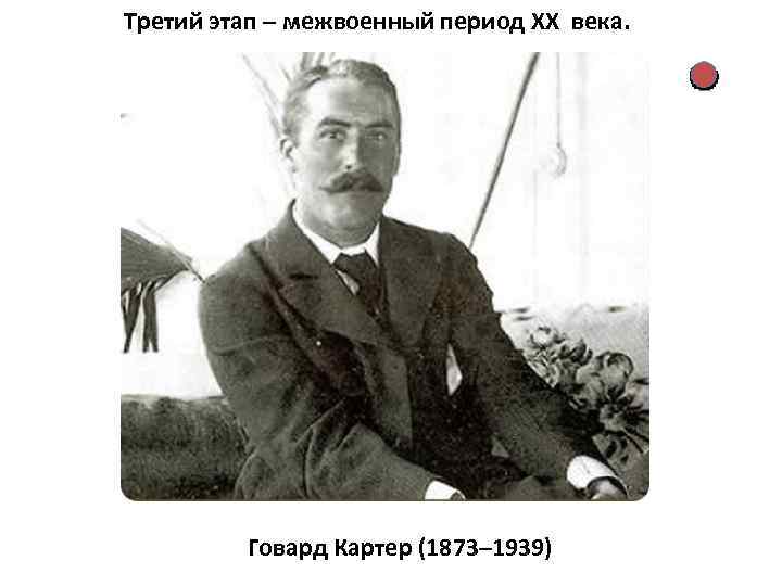 Третий этап – межвоенный период XX века. Говард Картер (1873– 1939) 