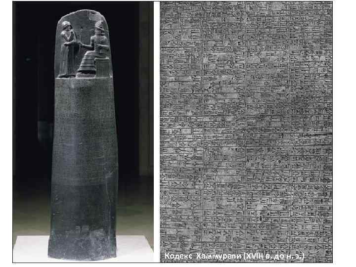 Кодекс Хаммурапи (XVIII в. до н. э. ) 