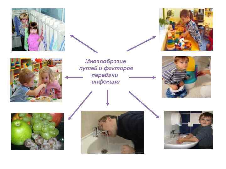 Многообразие путей и факторов передачи инфекции 