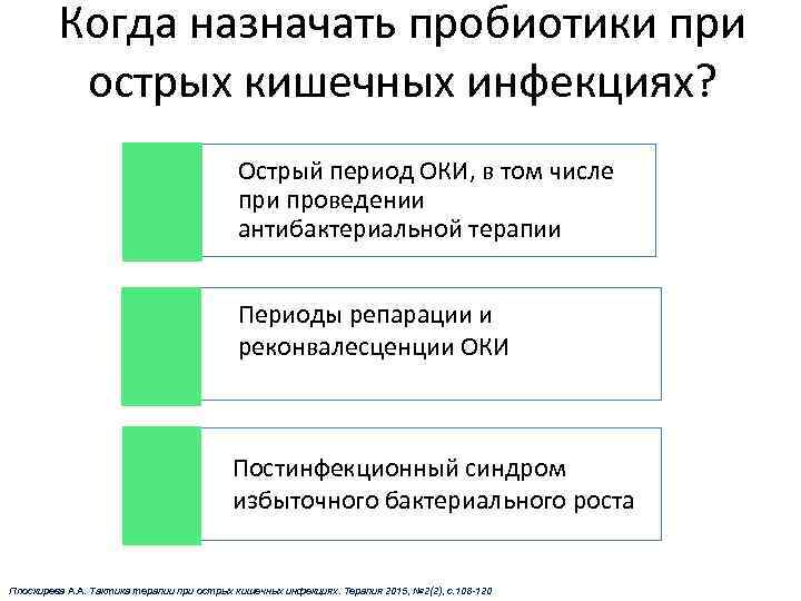 Когда назначать пробиотики при острых кишечных инфекциях? Острый период ОКИ, в том числе при