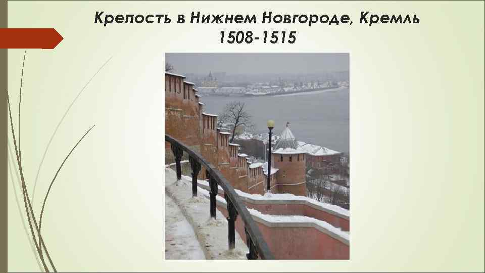 Крепость в Нижнем Новгороде, Кремль 1508 -1515 