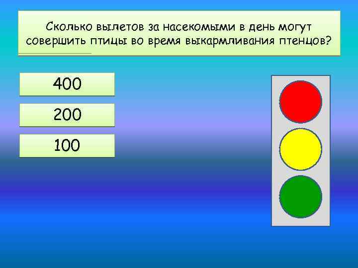 Сколько вылетов за насекомыми в день могут совершить птицы во время выкармливания птенцов? 400