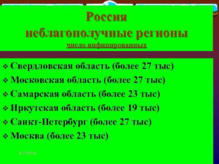 Россия неблагополучные регионы число инфицированных v Свердловская область (более 27 тыс) v Московская область