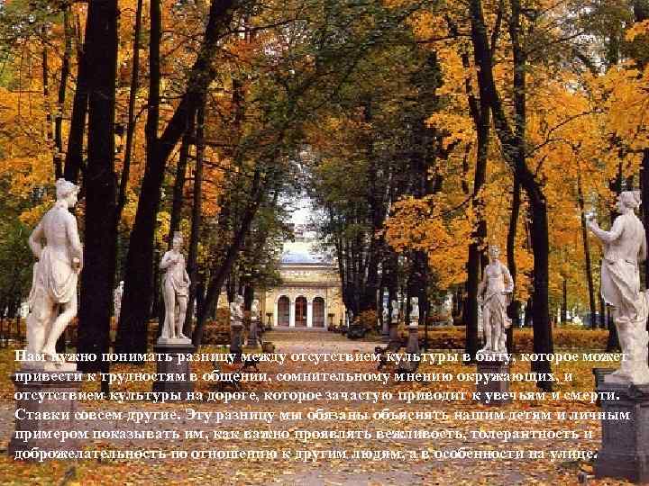 Нам нужно понимать разницу между отсутствием культуры в быту, которое может привести к трудностям