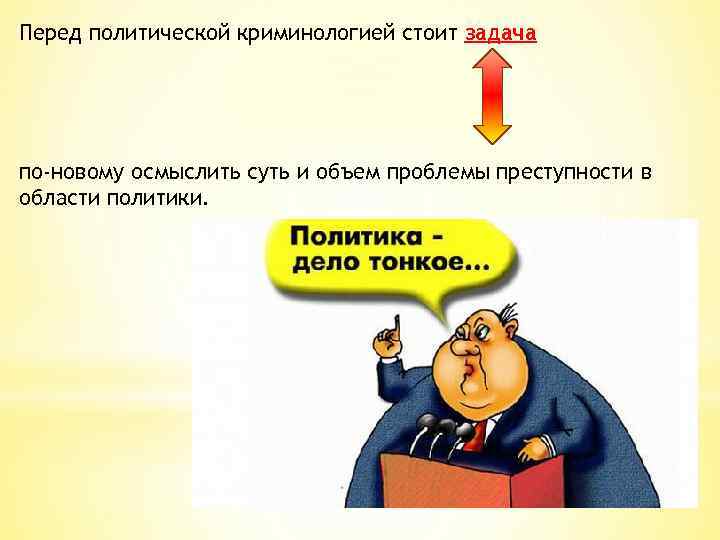 Перед политической криминологией стоит задача по-новому осмыслить суть и объем проблемы преступности в области