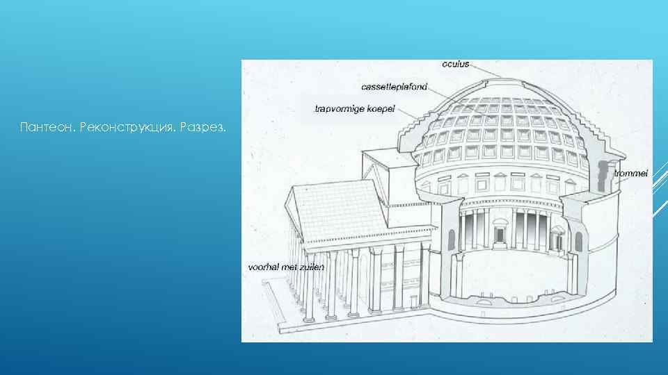 Пантеон. Реконструкция. Разрез. 