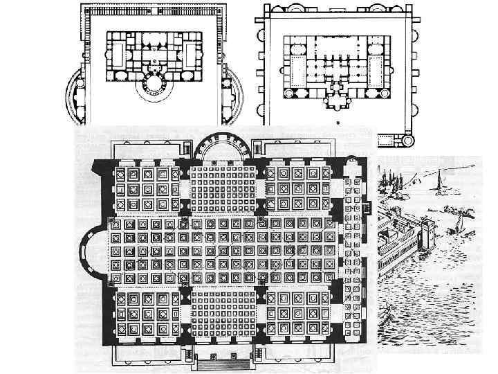 27. Термы Каракаллы (слева) и Диоклетиана , планы 