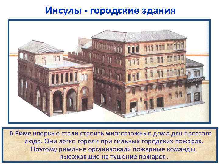 Инсулы в древнем риме