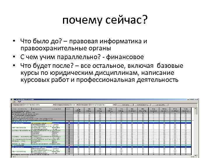 почему сейчас? • Что было до? – правовая информатика и правоохранительные органы • С