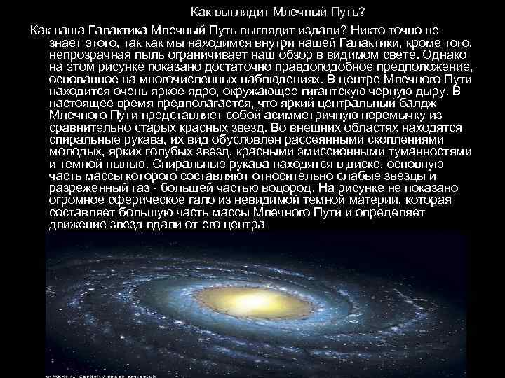 Как выглядит Млечный Путь? Как наша Галактика Млечный Путь выглядит издали? Никто точно не