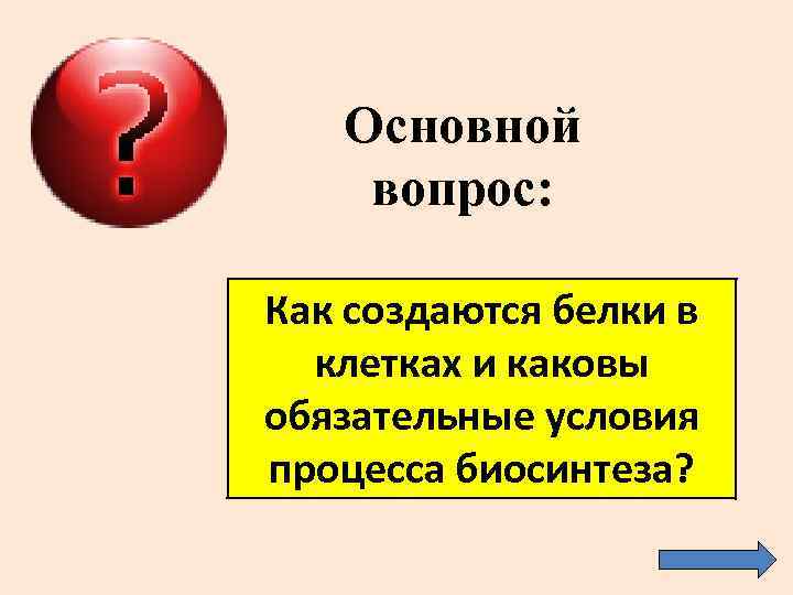 Основной вопрос: Как создаются белки в клетках и каковы обязательные условия процесса биосинтеза? 