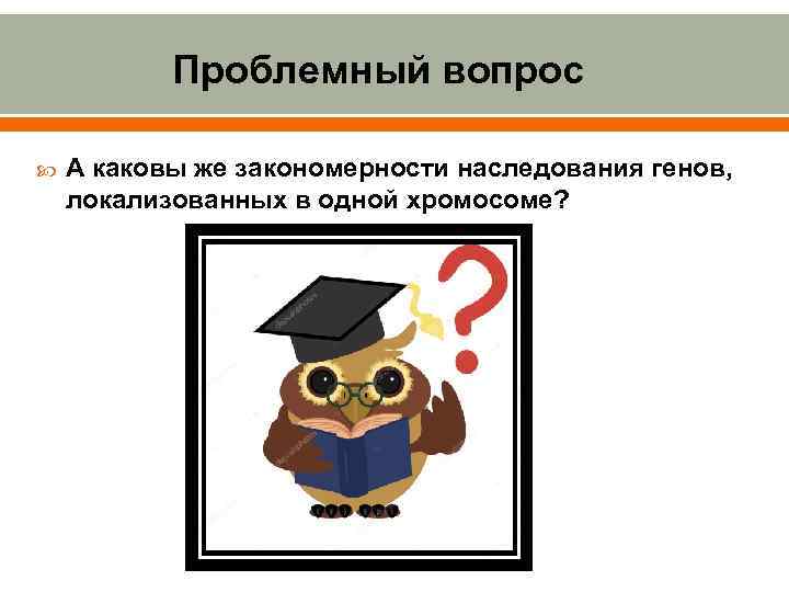 Проблемный вопрос А каковы же закономерности наследования генов, локализованных в одной хромосоме? 