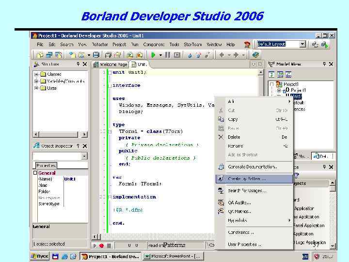 Borland Developer Studio 2006 Patterns 57 