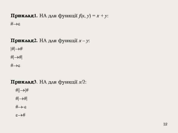Приклад 1. НА для функції f(x, y) = x + y: # Приклад 2.