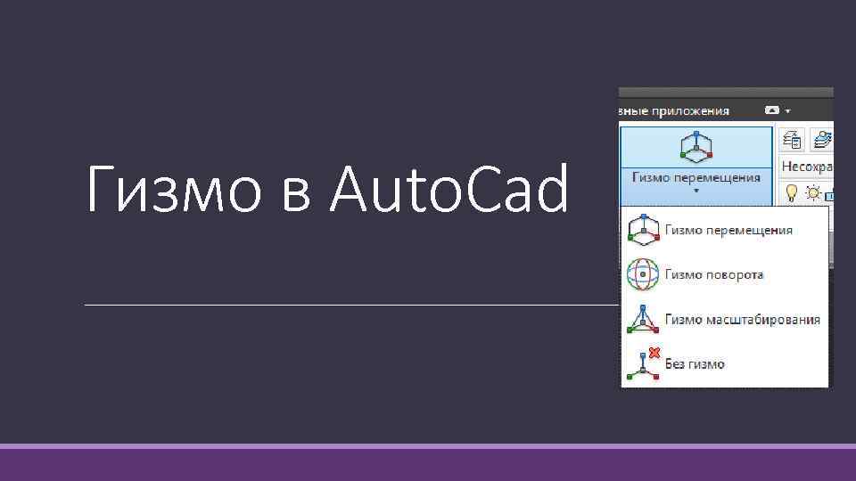 Гизмо в Auto. Cad 