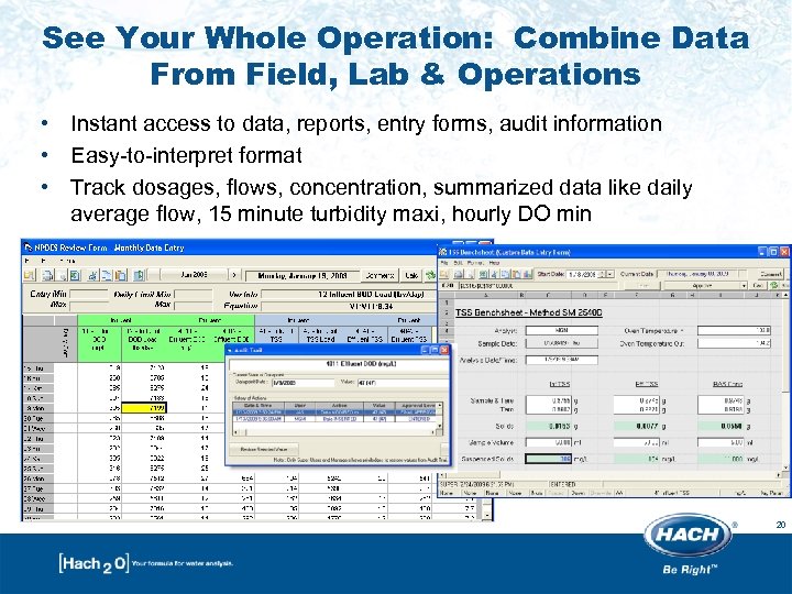 See Your Whole Operation: Combine Data From Field, Lab & Operations • Instant access