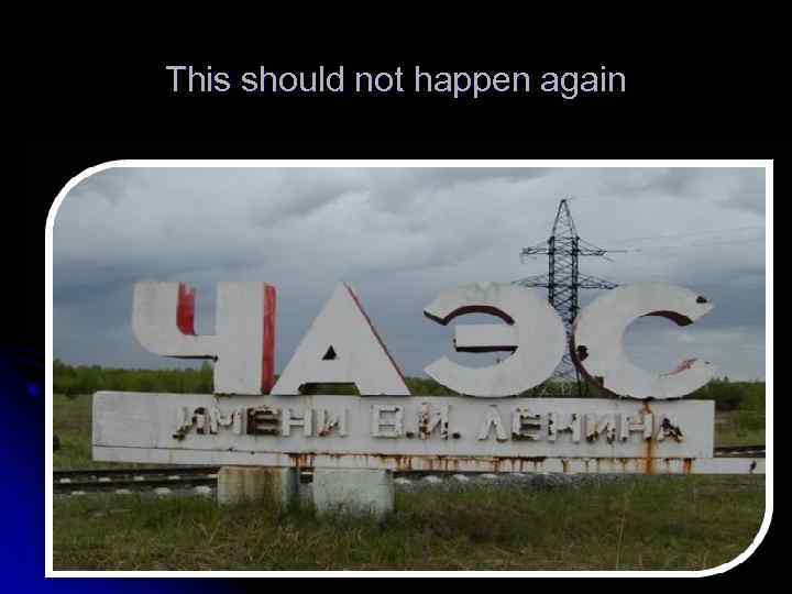 This should not happen again 