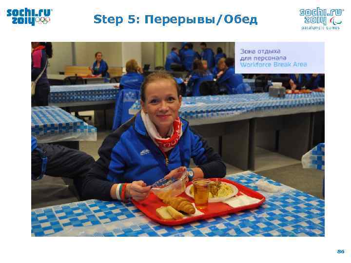 Step 5: Перерывы/Обед 86 