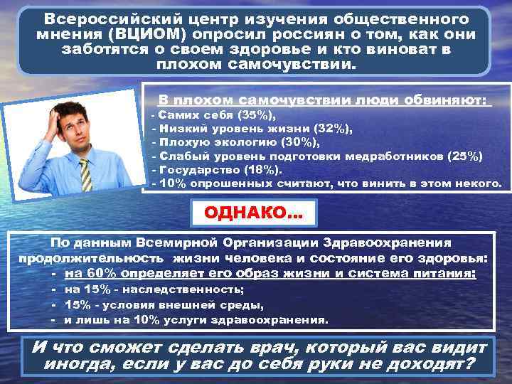 Всероссийский центр изучения общественного мнения (ВЦИОМ) опросил россиян о том, как они заботятся о