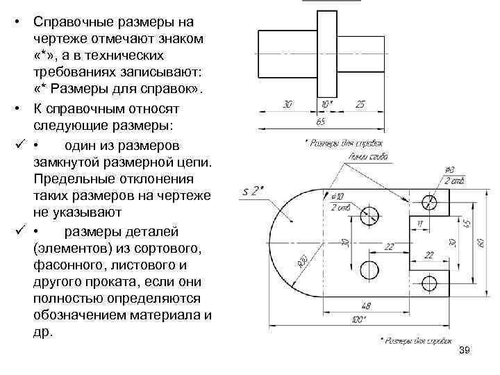 Указание материала на чертеже