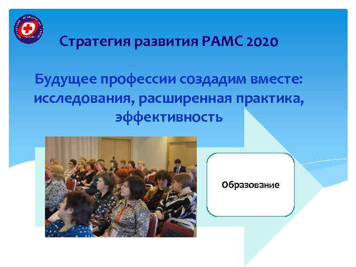 Стратегия развития РАМС 2020 Будущее профессии создадим вместе: исследования, расширенная практика, эффективность Образование 