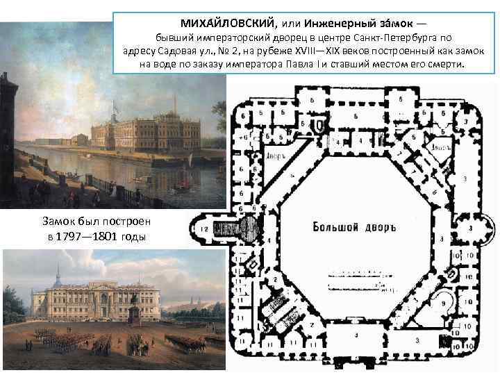 Михайловский дворец спб карта