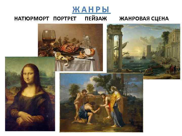ЖАНРЫ НАТЮРМОРТ ПОРТРЕТ ПЕЙЗАЖ ЖАНРОВАЯ СЦЕНА 