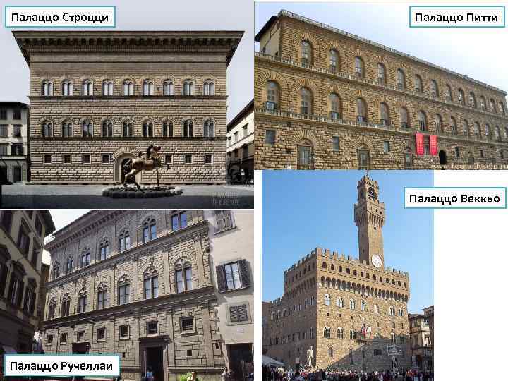 Палаццо Строцци Палаццо Питти Палаццо Веккьо Палаццо Ручеллаи 