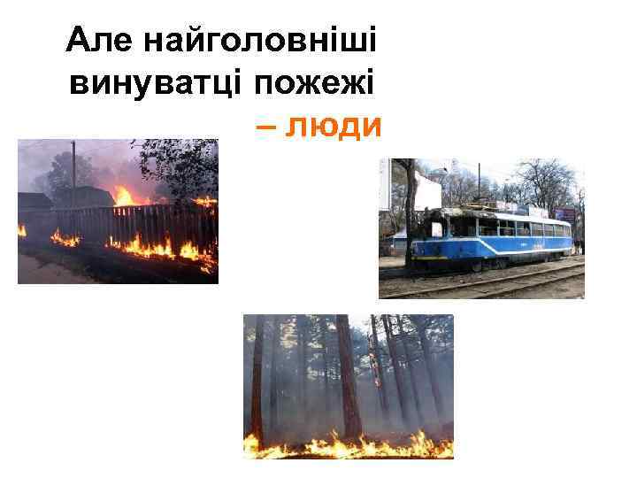 Але найголовніші винуватці пожежі – люди 