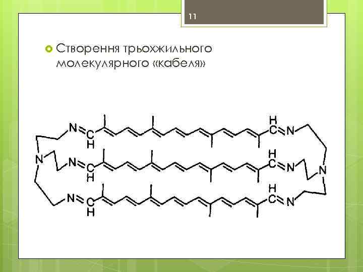 11 Створення трьохжильного молекулярного «кабеля» 