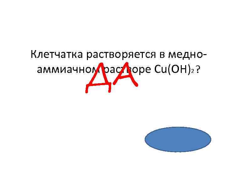 Клетчатка растворяется в медноаммиачном растворе Cu(OH)2 ? ДА 