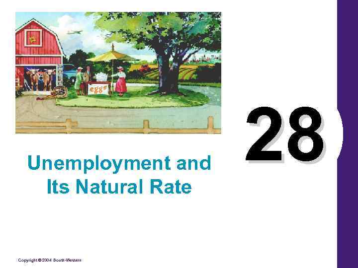 Unemployment and Its Natural Rate Copyright © 2004 South-Western 28 