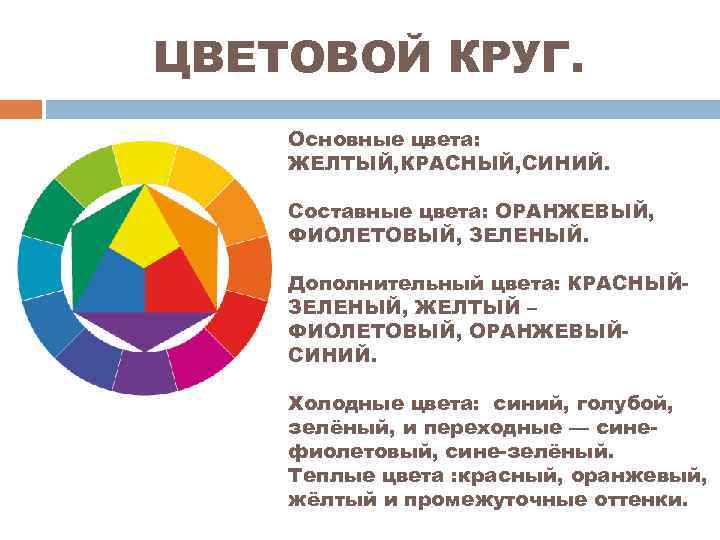 Основные цвета круга