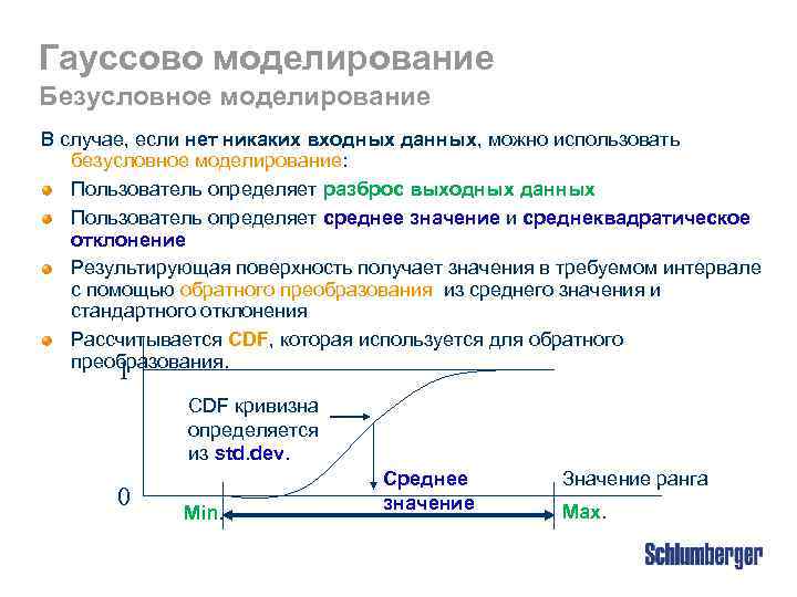 Гауссово моделирование Безусловное моделирование В случае, если нет никаких входных данных, можно использовать безусловное