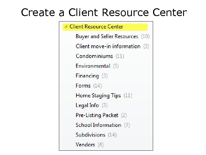 Create a Client Resource Center 