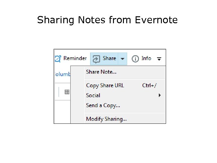 Sharing Notes from Evernote 