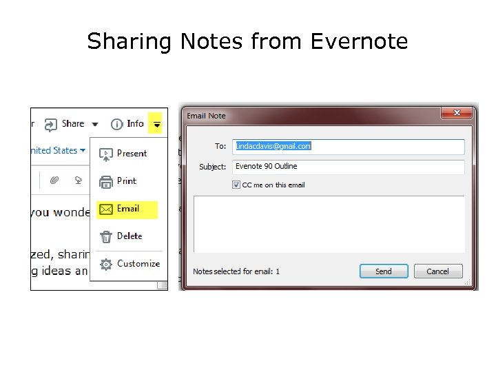 Sharing Notes from Evernote 