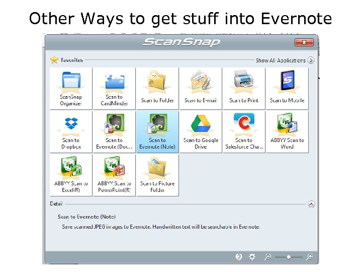 Other Ways to get stuff into Evernote 