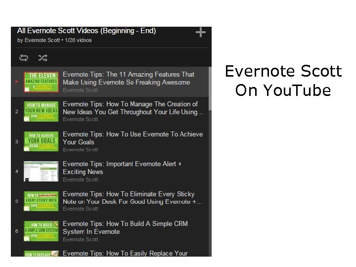 Evernote Scott On You. Tube 